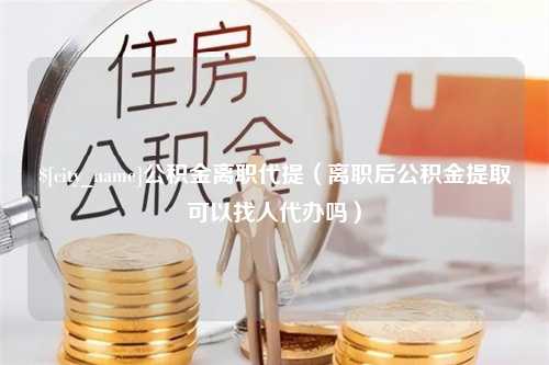 阜阳公积金离职代提（离职后公积金提取可以找人代办吗）